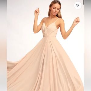 NWT Lulu’s All About Love Blush Pink Maxi size Small 🎀 Glinda Galinda Wicked